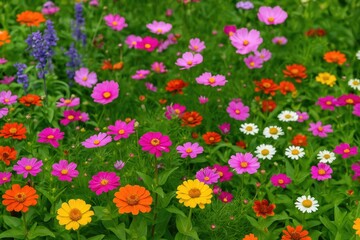 Obraz premium Vibrant Blooming Flowers in Gardens