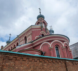 St. John Chrysostom Church is a temple of the Staroladozhsky Nikolsky Monastery. Russia, Staraya Ladoga.