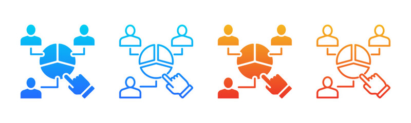 Resource Allocation icon sheet multiple style collection