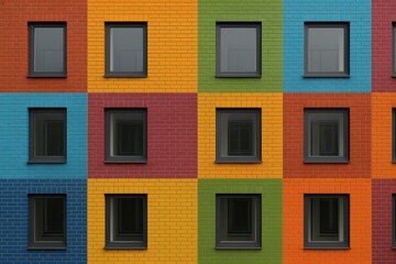 Fototapeta premium Colorful window designs for interior decoration