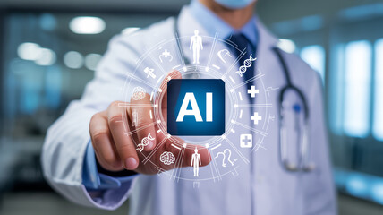 Medical Technology Concept with Doctor’s Hand