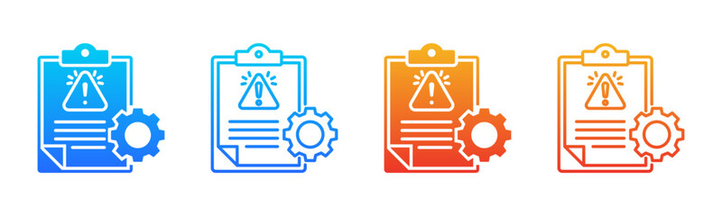 Incident Management icon sheet multiple style collection