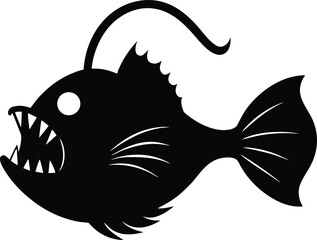 Obraz premium anglerfish on white background.eps