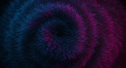 Abstract Swirl Blue to Pink Particle Burst on Dark Backdrop.