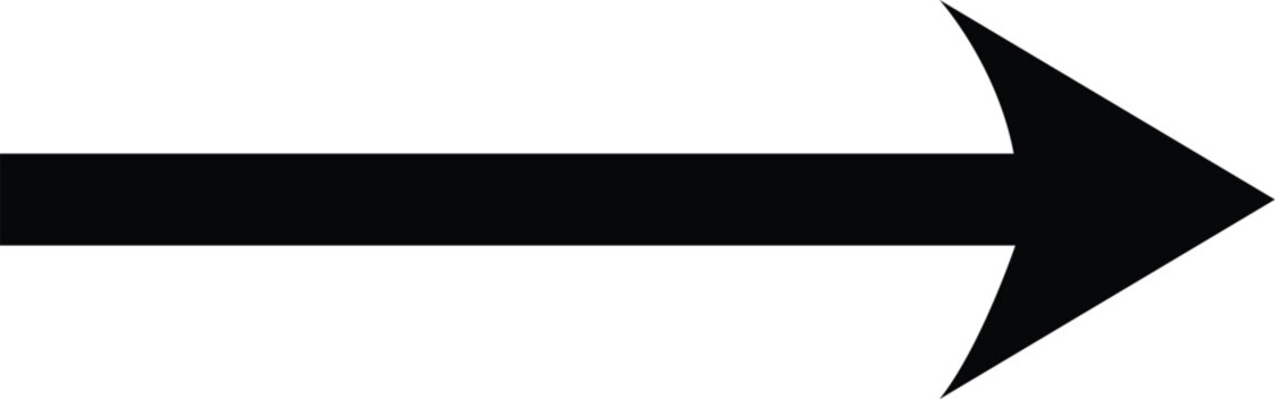 Right-side pointing black arrow on a transparent background. Themes include direction, navigation, pointing symbols.
