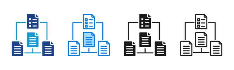 Process Flow icon sheet multiple style collection