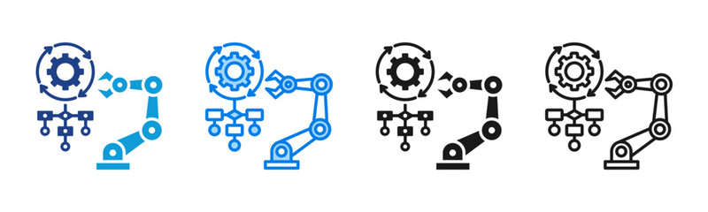 Workflow Automation icon sheet multiple style collection