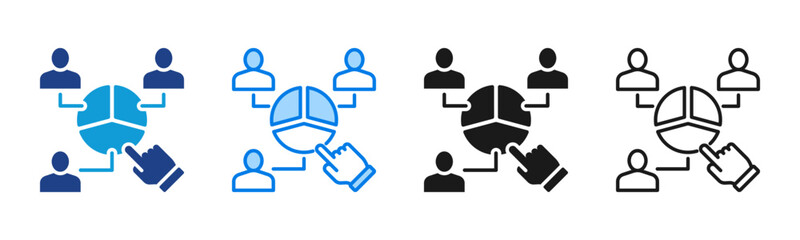 Resource Allocation icon sheet multiple style collection