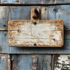 Wooden sign cut out white 