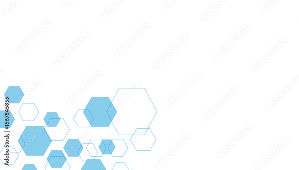Poster vector hexagons pattern. geometric abstract background with simple hexagonal elements. medical, tech