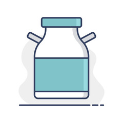 Milk barrel vector icon. Dairy product sign