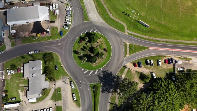 Cairns Roundabouts, Queensland: 4K Aerial Drone Footage of Smithfield Bypass and Trinity Beach Roundabouts, Road Network, Urban Planning, and Tropical Infrastructure in North Queensland