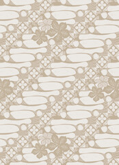 Parang Sekar batik motif design in khaki color