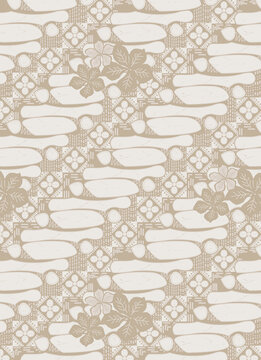 Parang Sekar batik motif design in khaki color