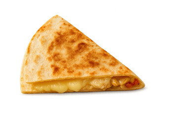 Grilled Chicken Quesadilla Slice on Transparent Background