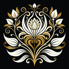art-nouveau-floral-design-in-white-and-gold--flo.