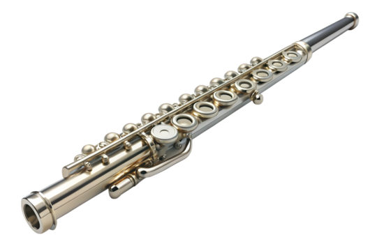 3D Rendering of beautiful, trending and realistic Flute with white background
