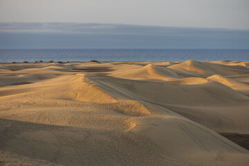 Sand dunes in the Maspalomas area of ​​Gran Canaria Spain