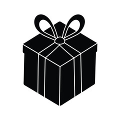 Gift Box Square Form Ribbon Cross Present Icon Vector Illustration