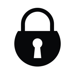 Lock Symbol Square Body Circular Keyhole Icon Vector Illustration