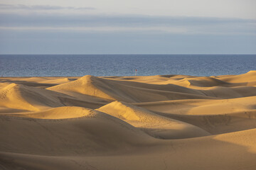 Sand dunes in the Maspalomas area of ​​Gran Canaria Spain