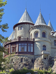 castle savoia in the mountains in gressoney italy