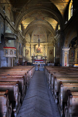 interior of the church of st john the baptist in gressoney italy 