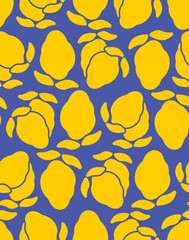 Lemon pattern seamless. Lemons background. Citrus Fruit texture