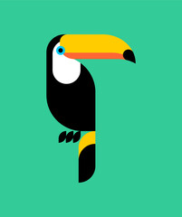 Toucan tropical bird symbol icon © maryvalery