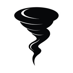 Minimal Tornado Spiral Curve Weather Force Icon Vector Illustration