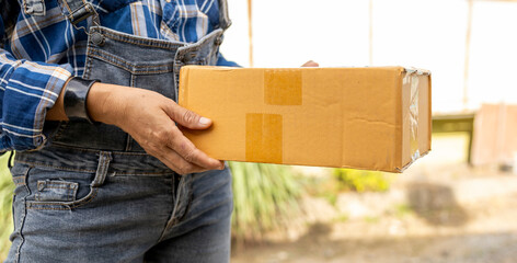 Delivery of a Package in a Residential Area Today