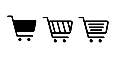 shopping cart icon set