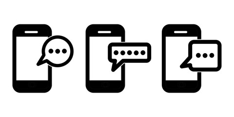 cellphone icon with chat bubble
