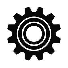 Simple Gear Icon Circular Form Eight Teeth Icon Vector Illustration