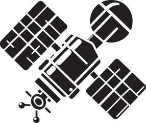 satellite flat vector icon.