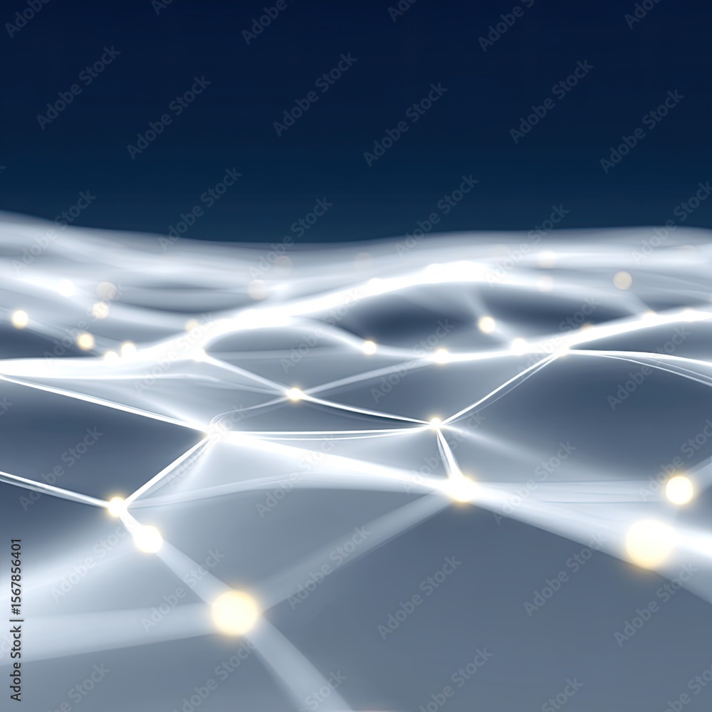 Poster luminous network mesh abstract background