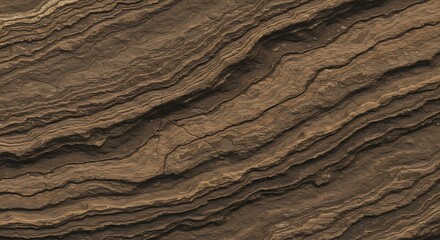 Striated Rock Texture Abstract Brown Stone Background