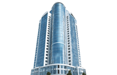 high-rise building, transparent background