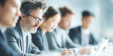 Diverse Multicultural Team Conducting Virtual Business Meeting via High-Tech Video Conference Platform