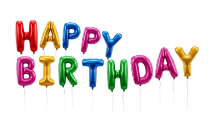 Happy Birthday! Colorful Balloons Celebration