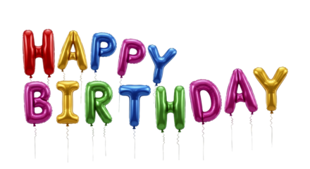 Happy Birthday! Colorful Balloons Celebration