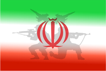 Flag of Iran. flag of republic islam iran.