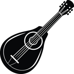 Fototapeta premium mandolin on white background.eps
