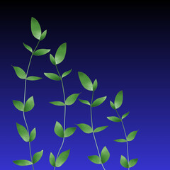 abstract floral background with green leaves