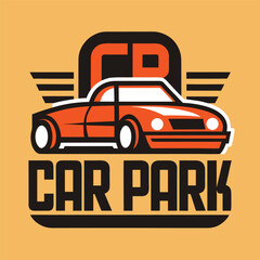 Driving direction icon with parking image