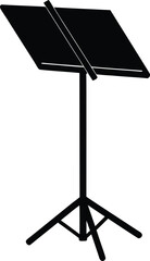 music stand on white background.eps