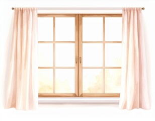 Flowing curtains and sheer drapes, elegant window dressing for soft, filtered light