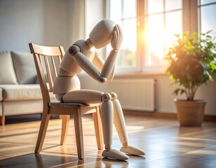 後悔と悩みがテーマ、デッサン人形