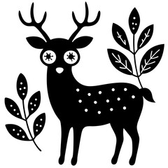 christmas deer vector illustration