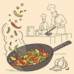chef cooking a meal